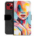 iPhone 13 Mini Premium Wallet Case - Abstract Portrait