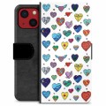 iPhone 13 Mini Premium Wallet Case - Hearts
