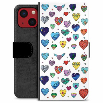 iPhone 13 Mini Premium Wallet Case - Hearts