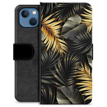 iPhone 13 Premium Wallet Case - Golden Leaves