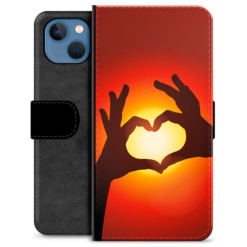 iPhone 13 Premium Wallet Case Heart Silhouette