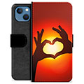iPhone 13 Premium Wallet Case - Heart Silhouette
