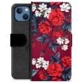 iPhone 13 Premium Wallet Case - Vintage Flowers