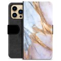 iPhone 13 Pro Max Premium Wallet Case - Elegant Marble