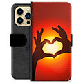 iPhone 13 Pro Max Premium Wallet Case - Heart Silhouette