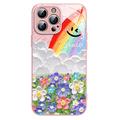 iPhone 13 Pro Max Smile & Rainbow Hybrid Case - Pink