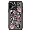 iPhone 13 Pro Max Stylish Protective Magnetic Case - Butterflies / Roses