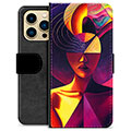 iPhone 13 Pro Max Premium Wallet Case - Cubist Portrait