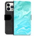 iPhone 13 Pro Premium Wallet Case - Blue Marble