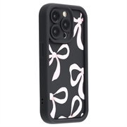 iPhone 13 Pro Stylish Shockproof TPU Case with Raised Edges - Black / Big Bow