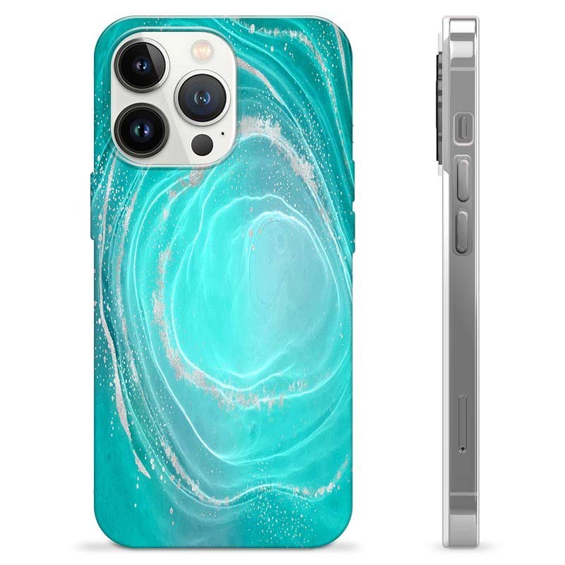 iPhone 13 Pro TPU Case Turquoise Swirl