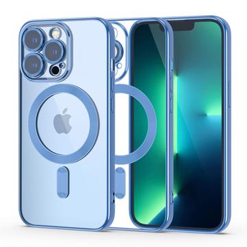 iPhone 13 Pro Tech-Protect MagShine Case - MagSafe Compatible - Blue / Clear