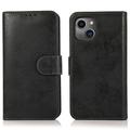 iPhone 13 Vintage 2-in-1 Wallet Case with Removable Cover - Black