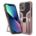 iPhone 14 Hybrid Case with Metal Kickstand - Rose Gold
