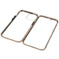 iPhone 14 Magnetic Case with Tempered Glass - Gold