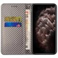 iPhone 14 Max Wallet Case - Carbon Fiber - Grey