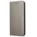 iPhone 14 Max Wallet Case - Carbon Fiber - Grey