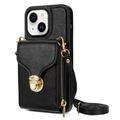 iPhone 14 Plus All-in-One Case with Wallet & Strap - Black