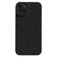 iPhone 14 Plus Heart Pattern Slim TPU Case - Black
