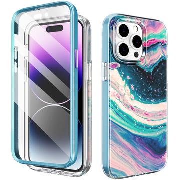 iPhone 14 Pro Ahastyle WE13 360 Protection Hybrid Case - Colorful Wave