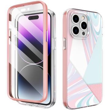 iPhone 14 Pro Ahastyle WE13 360 Protection Hybrid Case - Pastel Marble