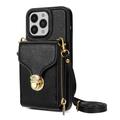 iPhone 14 Pro All-in-One Case with Wallet & Strap - Black