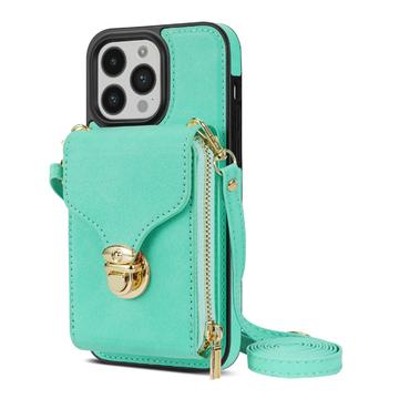 iPhone 14 Pro All-in-One Case with Wallet & Strap - Mint