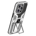 iPhone 14 Pro Hybrid Case with Metal Kickstand - Silver