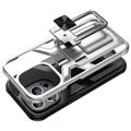 iPhone 14 Pro Hybrid Case with Metal Kickstand - Silver