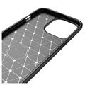 iPhone 14 Pro Max Brushed TPU Case - Carbon Fiber - Black