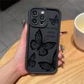 iPhone 14 Pro Max Butterfly Print TPU Case - Black