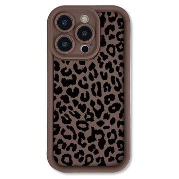 iPhone 14 Pro Max Leopard Print TPU Case - Coffee