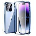 iPhone 14 Pro Max Magnetic Case with Tempered Glass - Blue