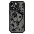 iPhone 14 Pro Max Stylish Protective Magnetic Case - Ink Flowers
