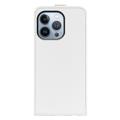 iPhone 14 Pro Max Vertical Flip Case with Card Holder - White