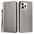 iPhone 14 Pro Max Wallet Case - Carbon Fiber - Grey