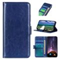 iPhone 14 Pro Max Wallet Case with Magnetic Closure - Blue