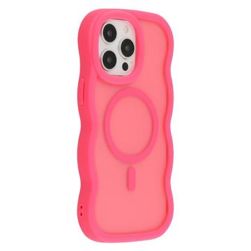 iPhone 14 Pro Max Wave-Edge Magnetic Hybrid Case - Hot Pink