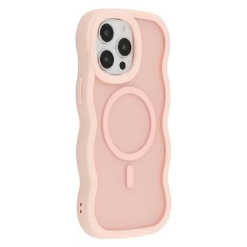 iPhone 14 Pro Max Wave-Edge Magnetic Hybrid Case - Pink