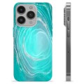 iPhone 14 Pro TPU Case - Turquoise Swirl