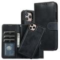 iPhone 14 Pro Vintage 2-in-1 Wallet Case with Removable Cover - Black
