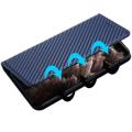 iPhone 14 Pro Wallet Case - Carbon Fiber - Blue