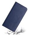 iPhone 14 Pro Wallet Case - Carbon Fiber - Blue