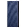 iPhone 14 Pro Wallet Case - Carbon Fiber - Blue