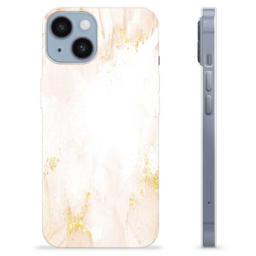 iPhone 14 TPU Case - Golden Pearl Marble