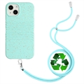 String Series iPhone 14 Biodegradable Case with Strap - Sky Blue