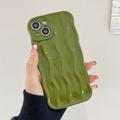 iPhone 15 3D Linear Wavy Case - Green