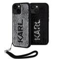 iPhone 15 Karl Lagerfeld Reversible Sequins Case - Black / Silver