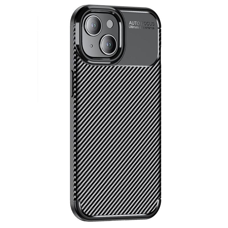 iPhone 15 Plus Beetle Carbon Fiber TPU Case Black