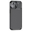 iPhone 15 Plus Beetle Carbon Fiber TPU Case - Black